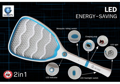 ไม้ตียุงและแมลงไฟฟ้า รุ่น IWC-3365